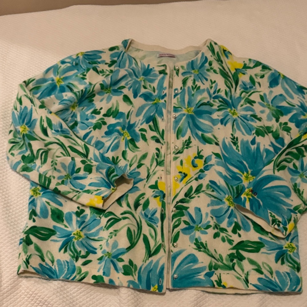 Frances Valentine Floral Button-Up Cardigan
